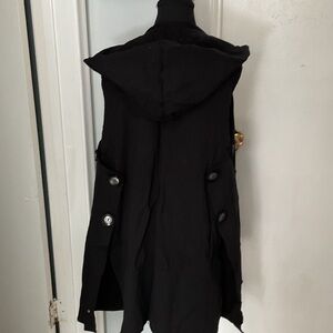 P 460. Neon Buddha Black Pullover VestHoodie